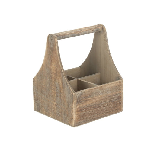 Oak Effect Wooden Bottle Carrier