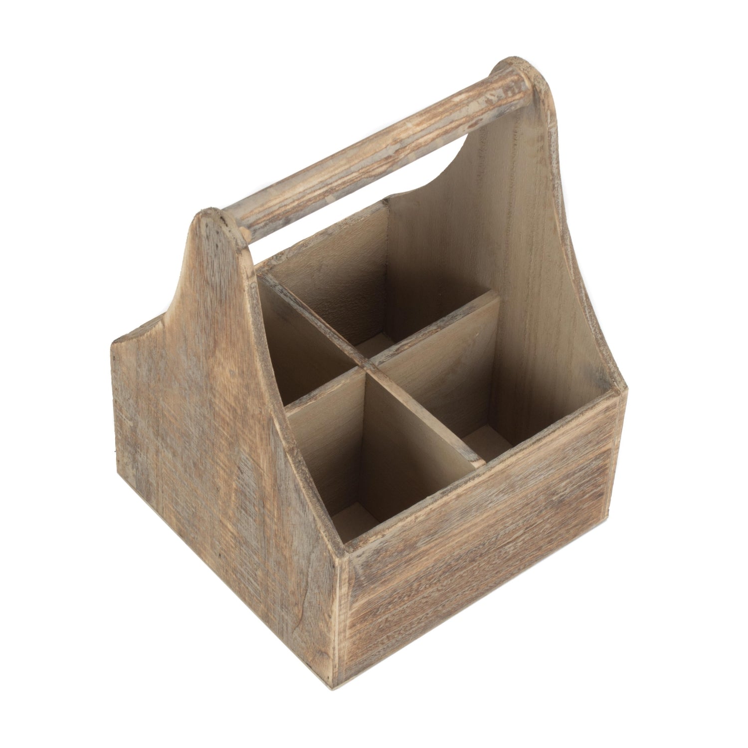 Oak Effect Wooden Bottle Carrier