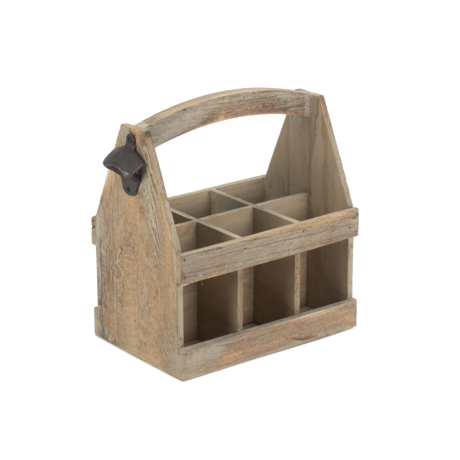 Oak Effect Wooden Bottle Carrier