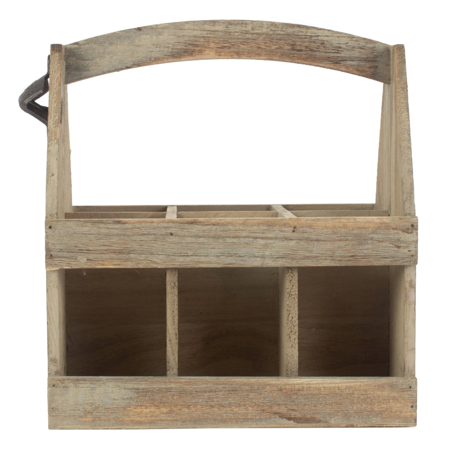 Oak Effect Wooden Bottle Carrier