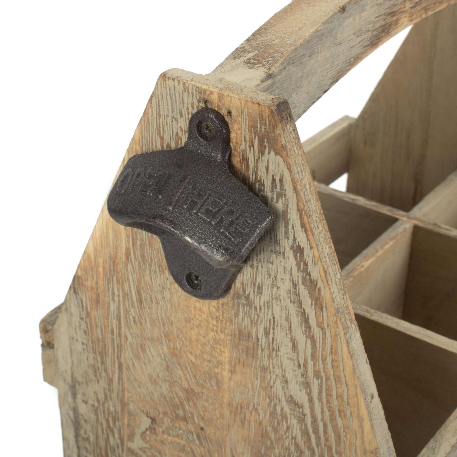 Oak Effect Wooden Bottle Carrier