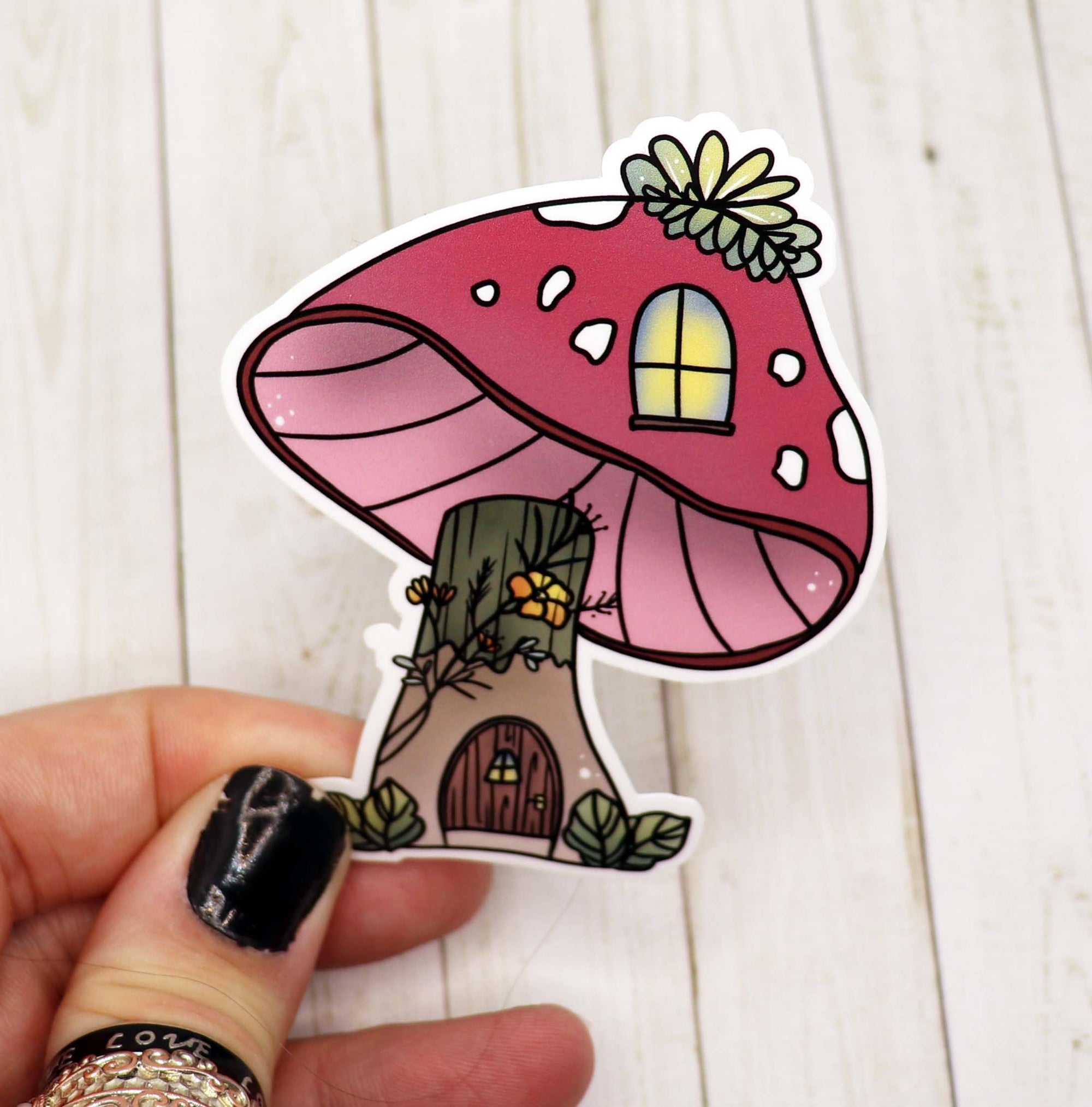 Mushroom House Sticker