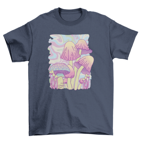 Mushrooms psychedelic nature t-shirt