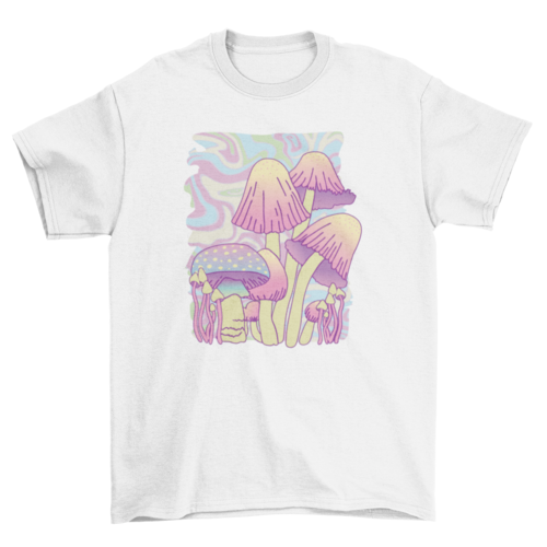 Mushrooms psychedelic nature t-shirt