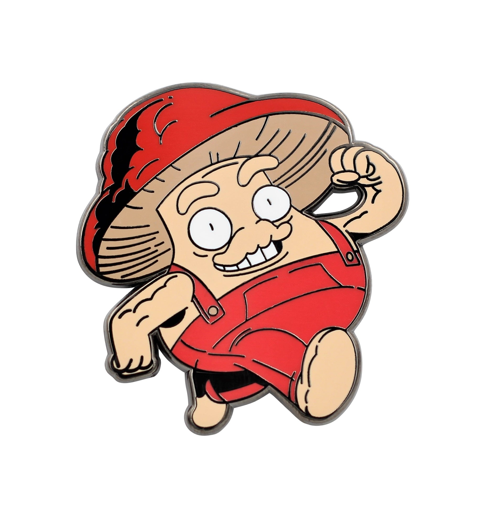 Mushroom Guy Enamel Pin - Funny, Trippy Shroom Dude Pin