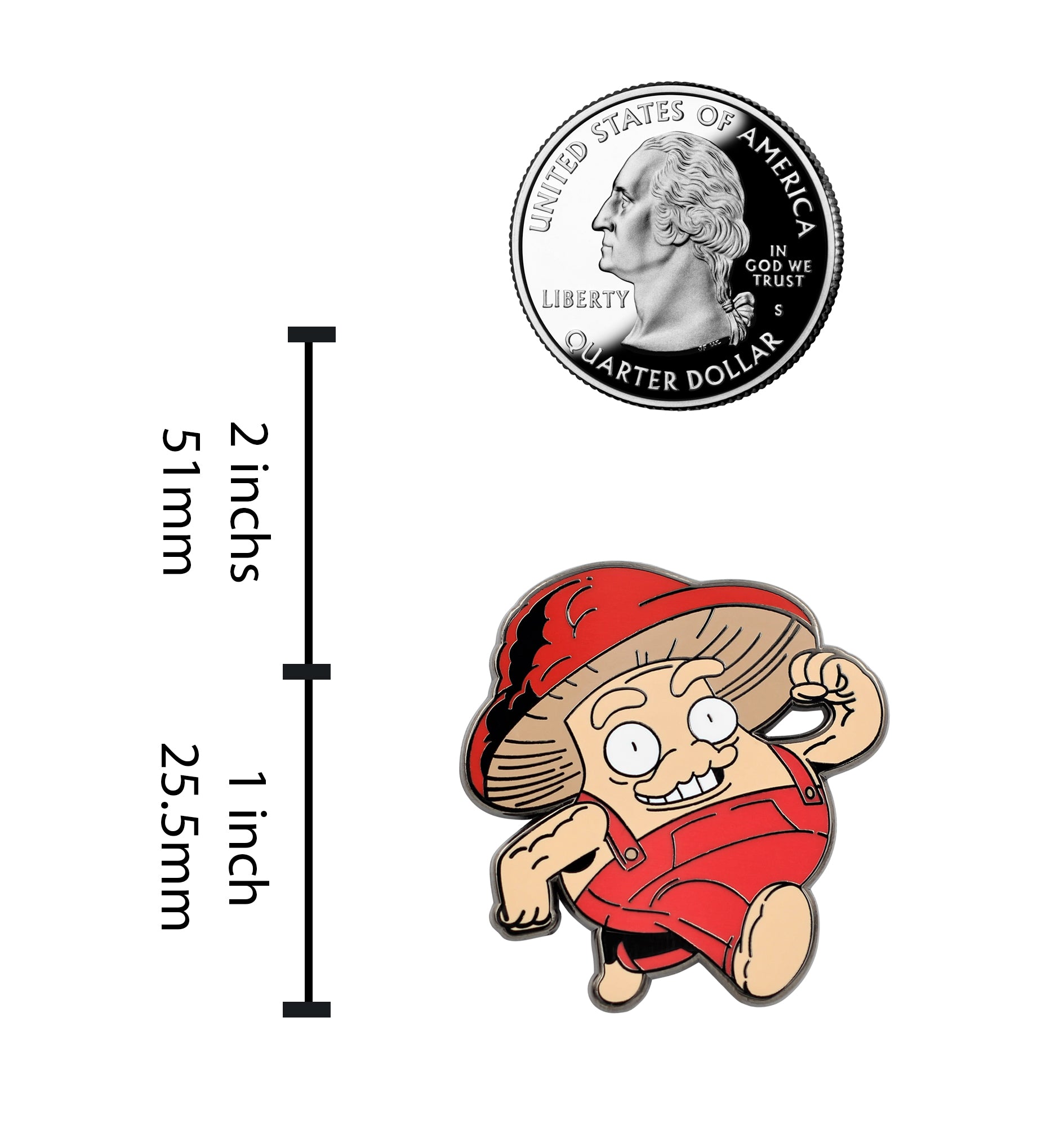Mushroom Guy Enamel Pin - Funny, Trippy Shroom Dude Pin
