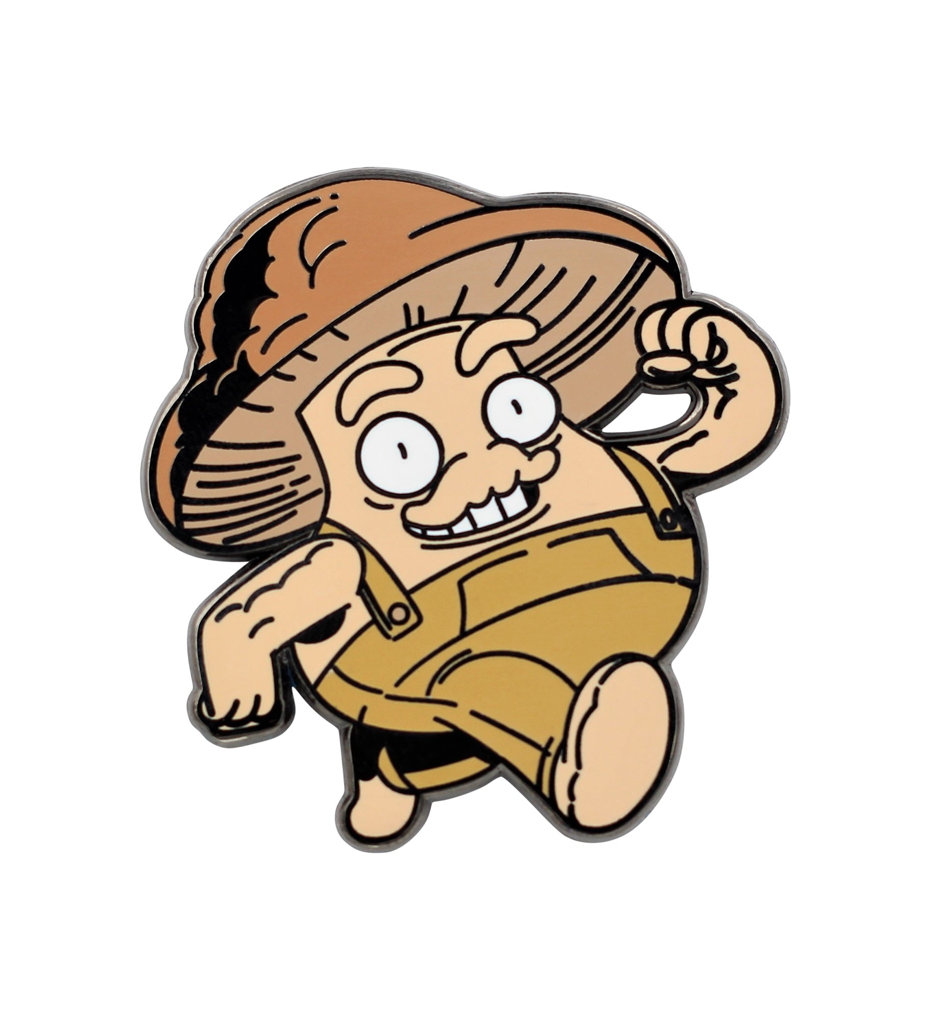Mushroom Guy Enamel Pin - Funny, Trippy Shroom Dude Pin